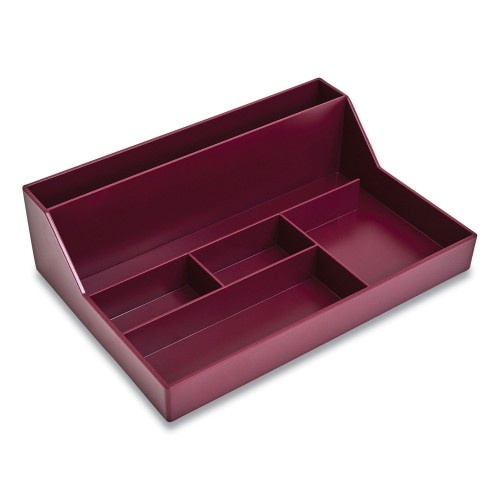 Tru Red Plastic Desktop Organizer, 6 Compartments, 6.81 X 9.84 X 2.75, Purple