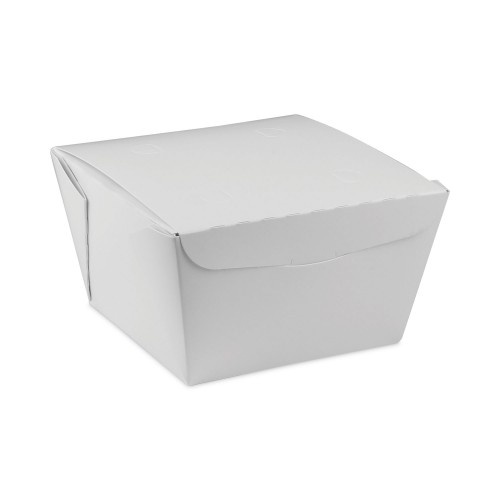 Pactiv Earthchoice Onebox Paper Box, 46 Oz, 4.5 X 4.5 X 3.25, White, 200/Carton