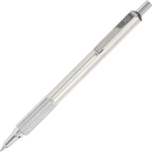 Zebra Pen Steel 7 Series F-701 Retractable Ballpoint Pen