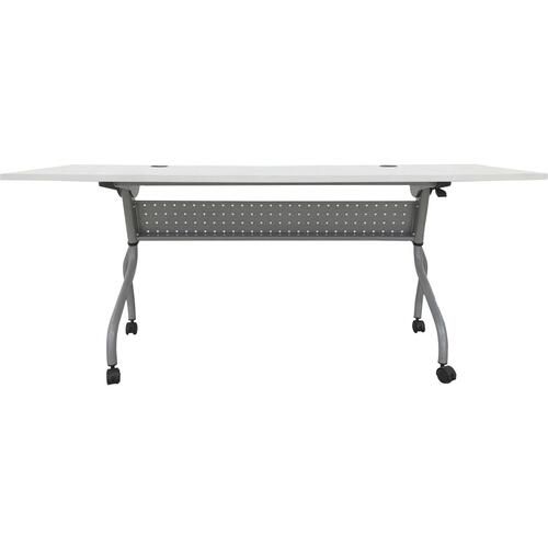 Lorell White Laminate Flip Top Training Table