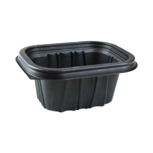 Pactiv Earthchoice Entree2go Takeout Container, 12 Oz, 5.65 X 4.25 X 2.57, Black, Plastic, 600/Carton