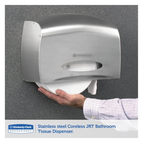 Scott Pro Coreless Jumbo Roll Tissue Dispenser, Ez Load, 14.38 X 6 X 9.75, Stainless Steel