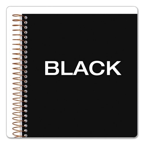 Tops Jen Action Planner, 1-Subject, Narrow Rule, Black Cover, 8.5 X 6.75 Sheets