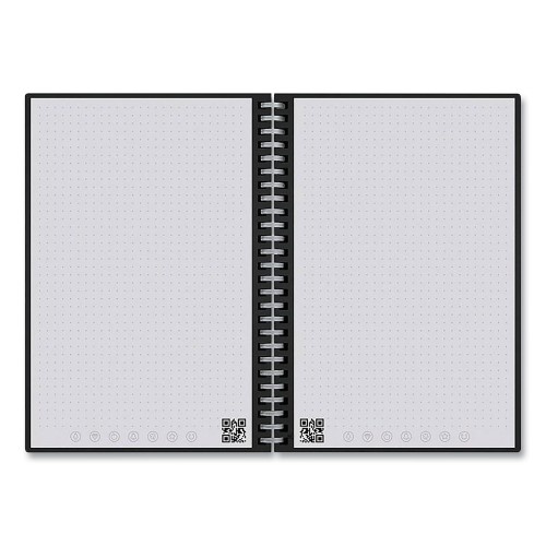 Rocketbook Wave Smart Reusable Notebook, Dotted Rule, Blue Cover, 8.9 X 6 Sheets