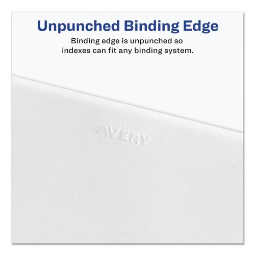 Avery Preprinted Legal Exhibit Side Tab Index Dividers, Allstate Style, 25-Tab, 76 To 100, 11 X 8.5, White, 1 Set,
