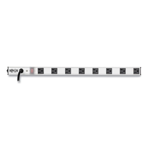 Tripp Lite Vertical Power Strip, 8 Outlets, 15 Ft Cord, Silver