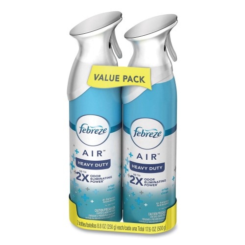 Febreze Air, Crisp Clean, 8.8 Oz Aerosol Spray, 2/Pack