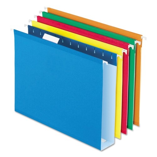Pendaflex 4152X2 Asst Extra Capacity Reinforced Hanging File Folders With Box Bottom