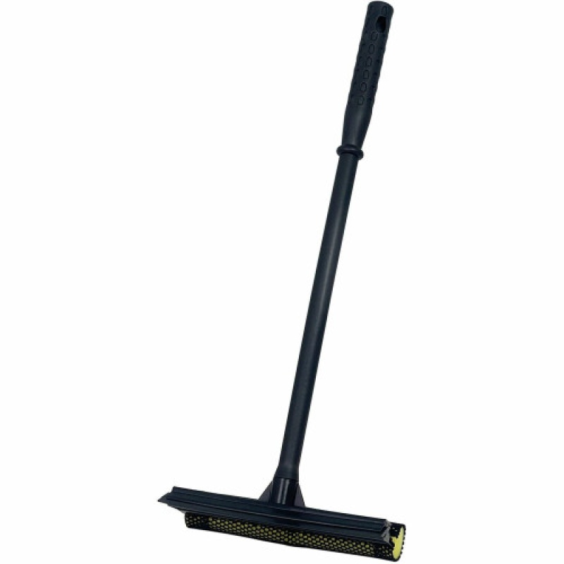 Genuine Joe Window Cleaner/Squeegee Tool 20" Polypropylene Handle8" Width - Handle, Soft Rubber, Comfort Grip - Black, Yellow - 1Each (74580)