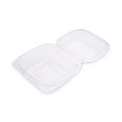 Eco-Products Renewable And Compostable Clear Clamshells, 6 X 6 X 3, 80/Pack, 3 Packs/Carton