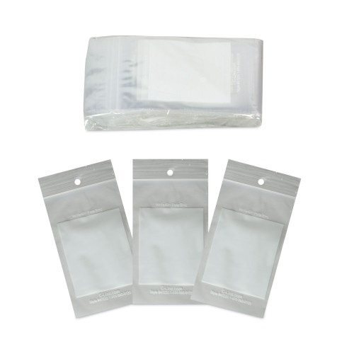 C-Line Write-On Poly Bags, 2 Mil, 3" X 5", Clear, 1,000/Carton