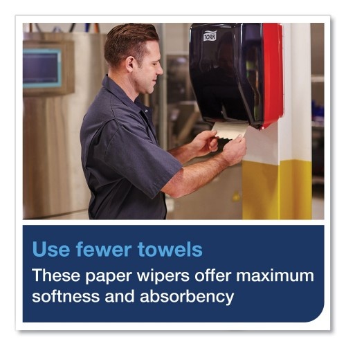 Tork Basic Paper Wiper Roll Towel, 1-Ply, 7.68" X 1,150 Ft, Natural, 4 Rolls/Carton