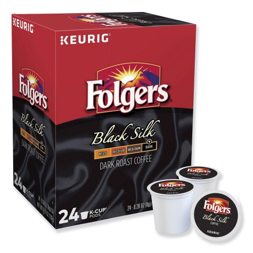 Folgers Gourmet Selections Black Silk Coffee K-Cups, 24/Box