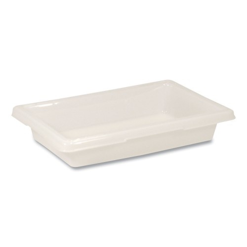 Rubbermaid Commercial Food/Tote Boxes, 2 Gal, 18 X 12 X 3.5, White, Plastic