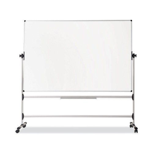 Mastervision Earth Silver Easy Clean Revolver Dry Erase Board, 36 X 48, White, Steel Frame