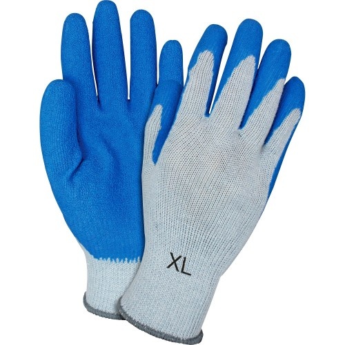 Safety Zone Blue/Gray Coated Knit Gloves