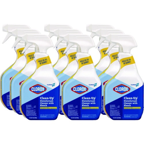 Cloroxpro Clean-Up Disinfectant Cleaner With Bleach, 32 Oz Smart Tube Spray, 9/Carton (35417Ct)