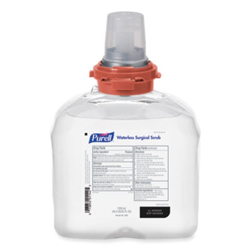 Purell Waterless Surgical Scrub Gel Hand Sanitizer, 1,200 Ml Refill Bottle, Fragrance-Free, For Tfx Dispenser, 4/Carton