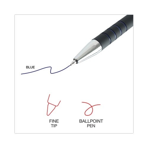 Universal Ballpoint Pen, Retractable, Fine 0.7 Mm, Blue Ink, Blue Barrel, Dozen