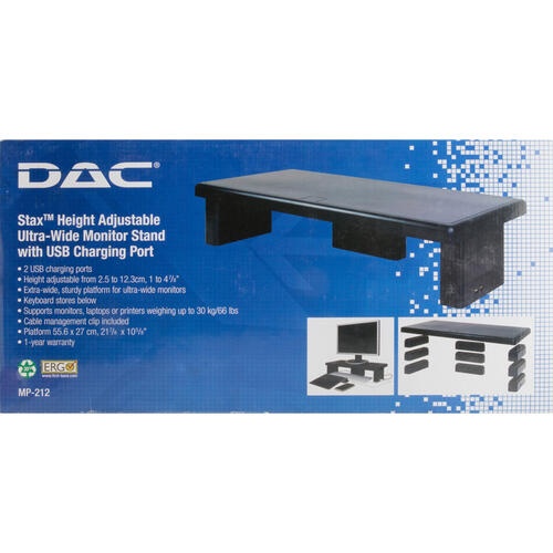 Dac Stax Ergonomic Height Adjustable Ultra Wide Monitor Stand