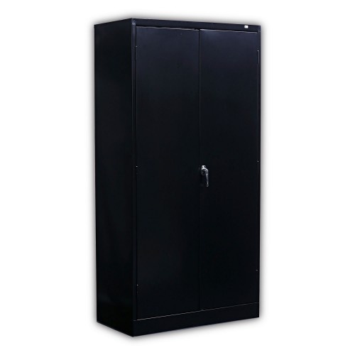 Alera Economy Assembled Storage Cabinet, 36W X 18D X 72H, Black