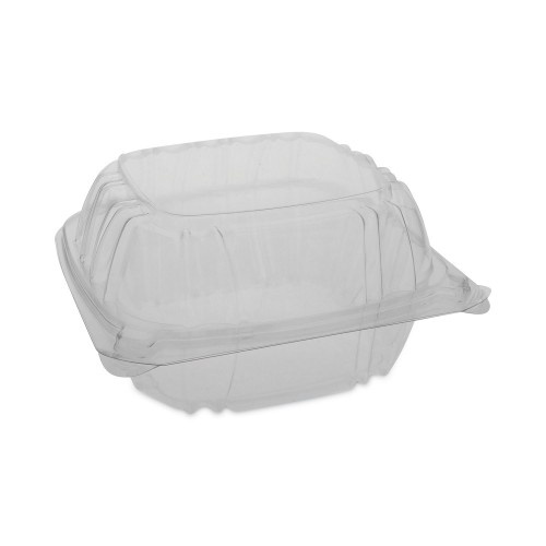 Pactiv Sensation Smartlock Hinged Lid Container, 5.74 X 5.95 X 3.1, Clear, Plastic, 500/Carton
