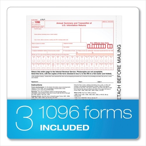 Tops Five-Part 1099-Nec Online Tax Kit, Fiscal Year: 2022, Five-Part Carbonless, 8.5 X 3.5, 3 Forms/Sheet, 24 Forms Total
