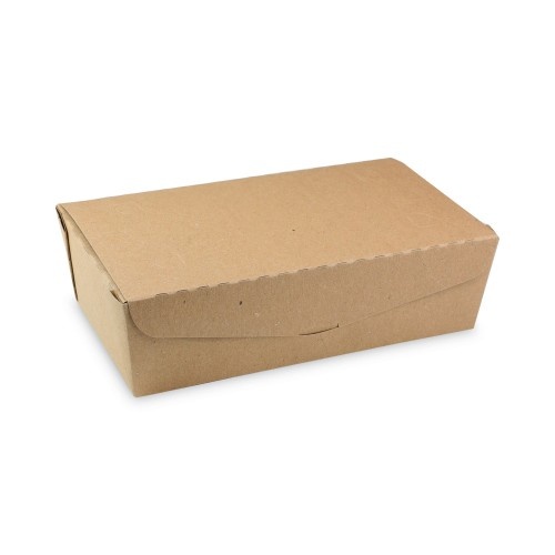 Pactiv Earthchoice Onebox Paper Box, 77 Oz, 9 X 4.85 X 2.7, Kraft, 162/Carton