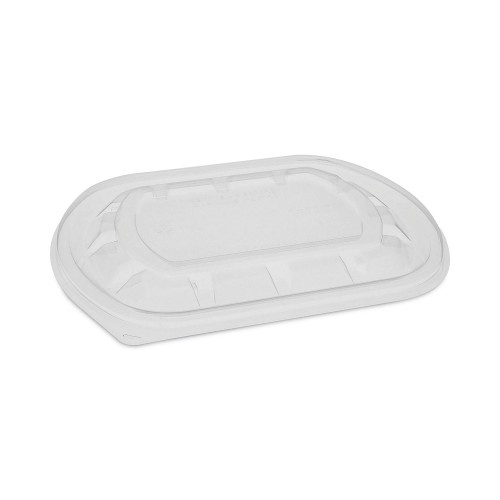 Pactiv Clearview Mealmaster Lid With Fog Gard Coating, Medium Flat Lid, 8.13 X 6.5 X 0.38, Clear, Plastic, 252/Carton
