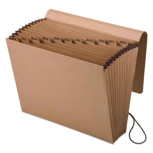 Pendaflex Kraft Indexed Expanding File, 12 Sections, 1/12-Cut Tab, Letter Size, Brown