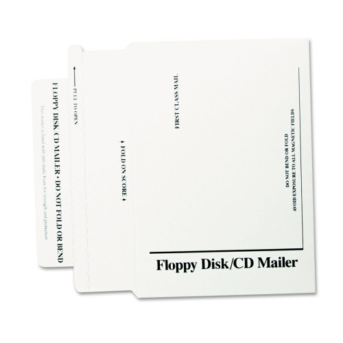 Quality Park Disk/Cd Foam-Lined Mailers For Cds/Dvds, Square Flap, Redi-Strip Adhesive Closure, 8.5 X 6, White, 25/Box