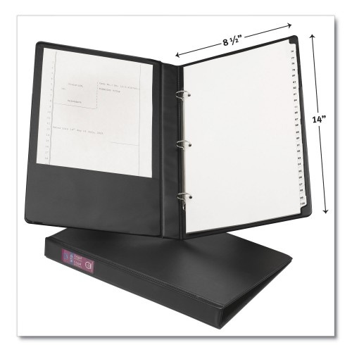 Avery Legal Durable Non-View Binder With Round Rings, 3 Rings, 1" Capacity, 14 X 8.5, Black,
