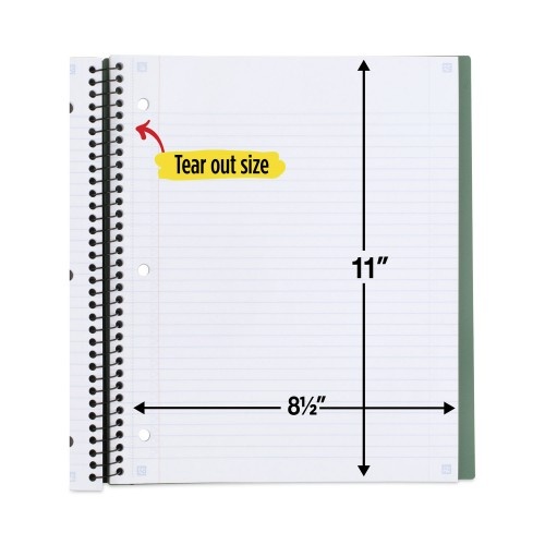 Five Star Advance Wirebound Notebook, Two Pockets, 1-Subject, Medium/College Rule, Randomly Assorted Cover Color, 11 X 8.5 Sheets