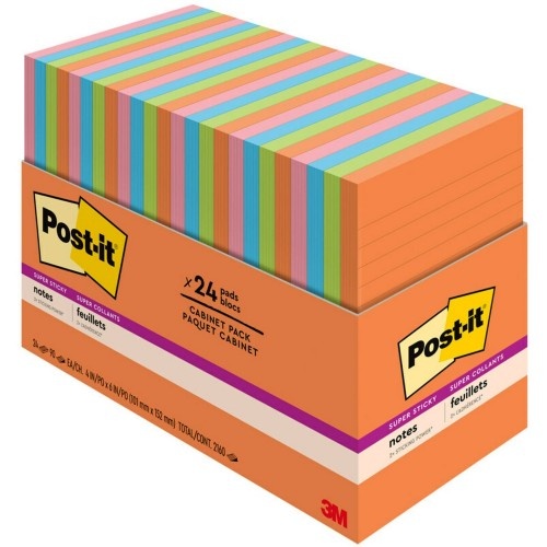 Post-It® Super Sticky Notes - Energy Boost Color Collection