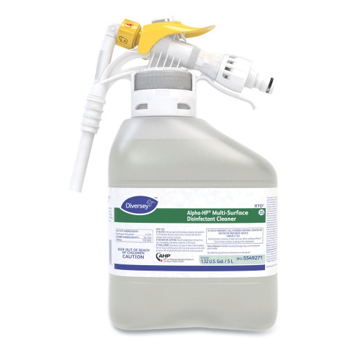 Diversey Alpha-Hp Concentrated Multi-Surface Cleaner, Citrus Scent, 5,000 Ml Rtd Spray Bottle