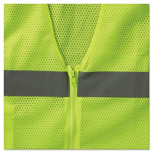 Ergodyne Glowear 8210Z Class 2 Economy Vest, Polyester Mesh, Large/X-Large, Lime