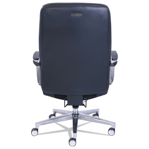 La-Z-Boy Commercial 2000 High-Back Executive Chair With Dynamic Lumbar Support, Supports Up To 300 Lbs., Black Seat/Back, Silver Base