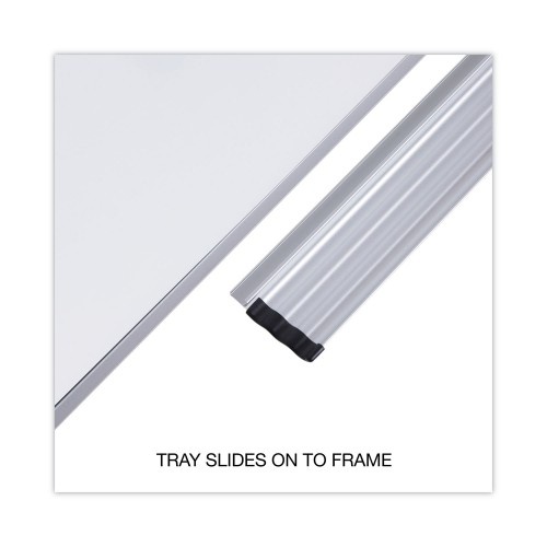 Universal Magnetic Steel Dry Erase Marker Board, 36 X 24, White Surface, Aluminum/Plastic Frame