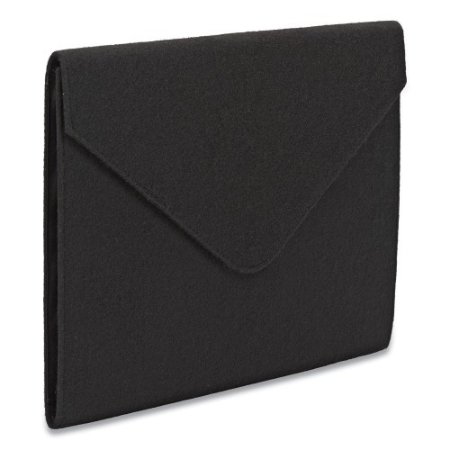 Smead Soft Touch Cloth Expanding Files, 2" Expansion, 1 Section, Snap Closure, Letter Size, Black