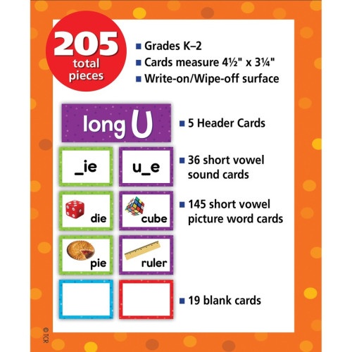 Teacher Created Resources Long Vowels Pocket Chart Cards