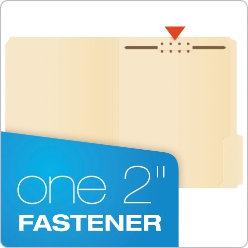 Pendaflex Manila Folders With One Fastener, Straight Tab, Letter Size, 50/Box