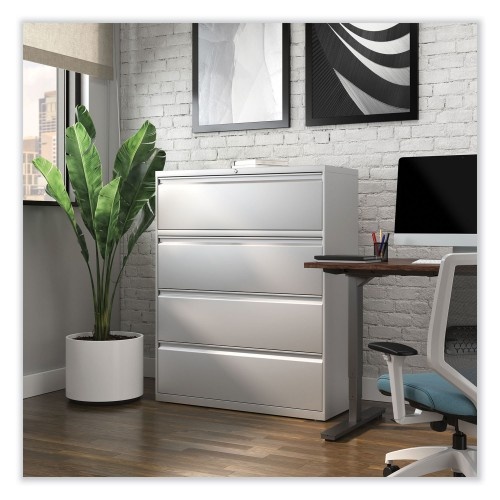 Alera Lateral File, 4 Legal/Letter-Size File Drawers, Light Gray, 42" X 18.63" X 52.5"