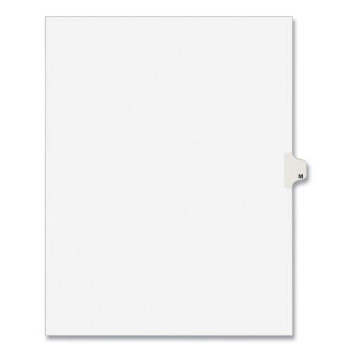 Preprinted Legal Exhibit Side Tab Index Dividers, Avery Style, 26-Tab, M, 11 X 8.5, White, 25/Pack,