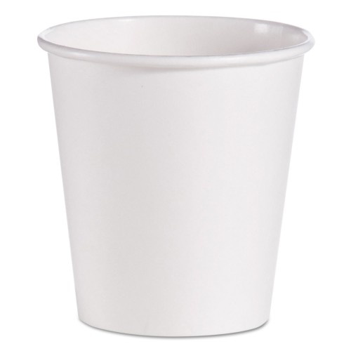 Dart Single-Sided Poly Paper Hot Cups, 10 Oz, White, 1000/Carton