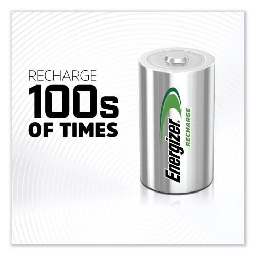 Energizer Nimh Rechargeable D Batteries, 1.2V, 2/Pack