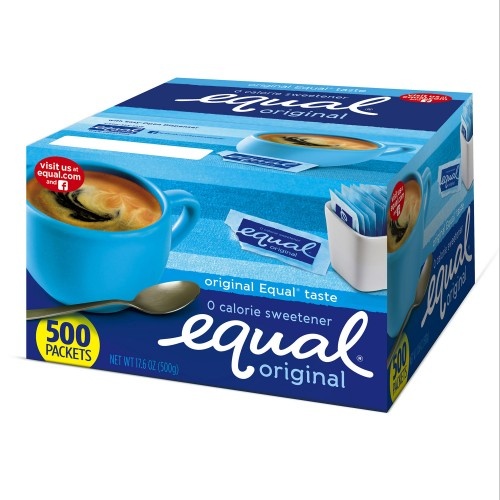 Equal Zero Calorie Sweetener, 0.035 Oz Packets, 500/Box