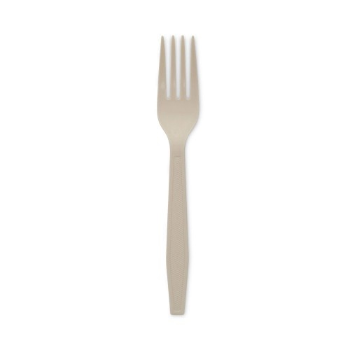 Pactiv Earthchoice Psm Cutlery, Heavyweight, Fork, 6.88", Tan, 1,000/Carton
