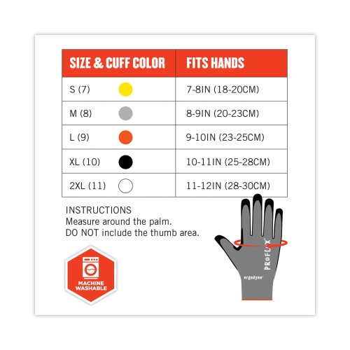 Ergodyne Proflex 7072 Ansi A7 Nitrile-Coated Cr Gloves, Gray, Medium, Pair, Ships In 1-3 Business Days