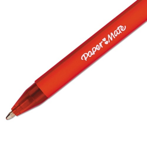 Paper Mate Comfortmate Ultra Ballpoint Pen, Retractable, Medium 1 Mm, Red Ink, Red Barrel, Dozen