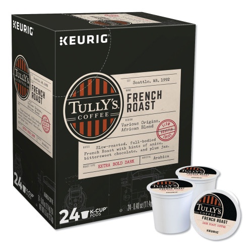 Tully's Coffee French Roast Coffee K-Cups, 24/Box